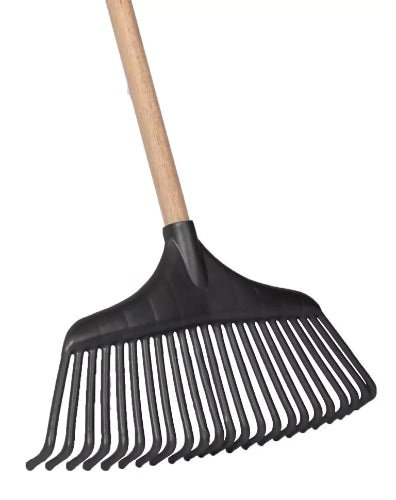 Essenhouten bladhark met 120 cm steel