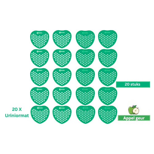 20 Urinoirmatten met Appel Geur
