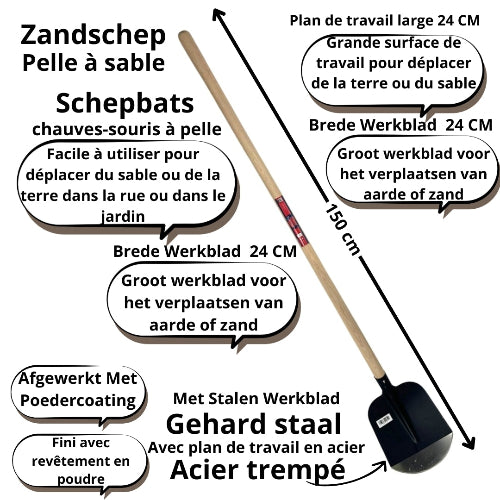 Synx Tools Zandschep Deux – Inclusief steel 130 cm