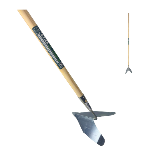 Gesmede aanaarder voor aardappelen met 160 cm houten steel