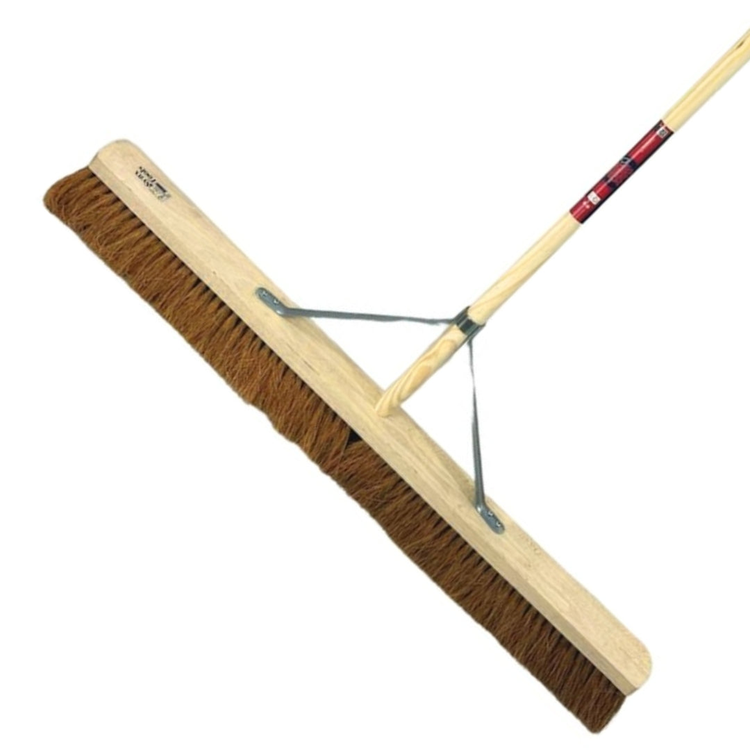 Synx Tools 2x Zaalveger 100cm - Bezem - zachte bezem - broom - kokosbezem - bezemsteel 150cm