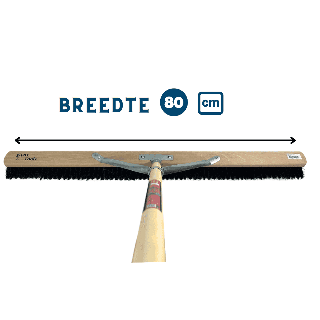 Synx Paardenhaar Zaalveger 80cm - Zachte Bezems & Steel 150cm