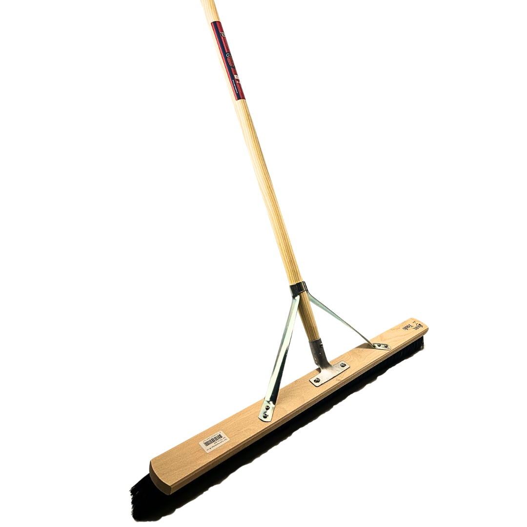 Synx Tools Zaalveger 100cm Paardenhaar - Zachte bezem - bezems - Met Steel 150cm