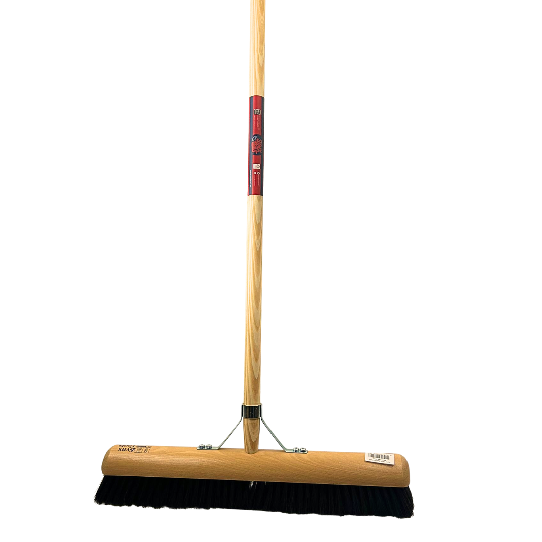 Synx Tools Zaalveger 50cm Paardenhaar - Zachte Bezem - Met Steel 150cm