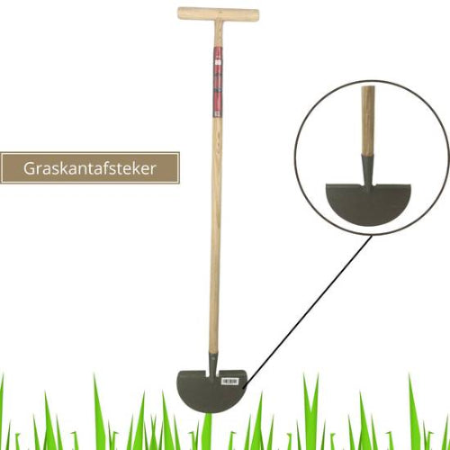 Graskantsteker met een breedte van 21,5 cm en een steel lengte van 80 cm