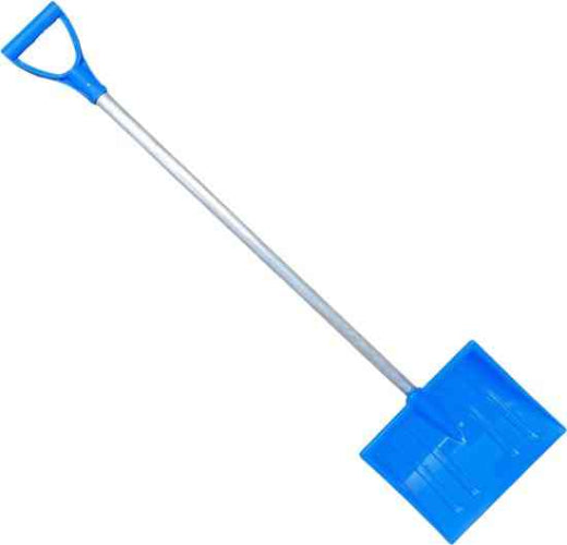 Kindersneeuwschep blauw van 22 cm met kunststof handgreep