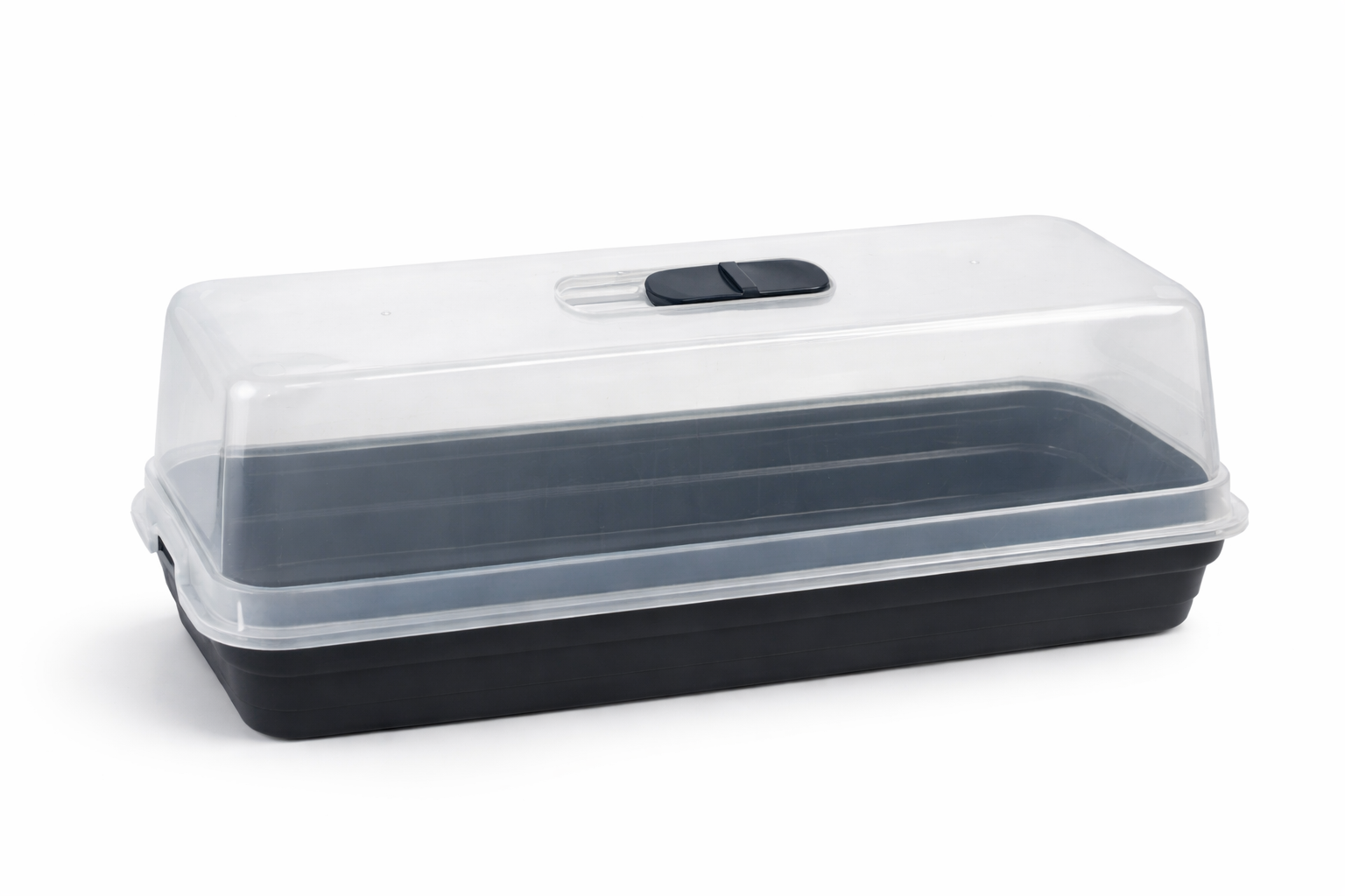 Kweekbak met deksel 51x21x18 cm op witte achtergrond