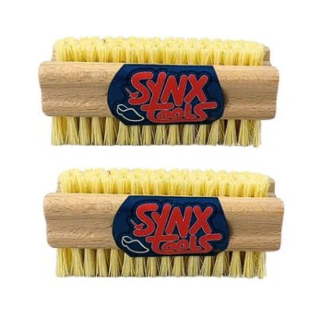 Synx Tools Nagelborstel hout set van 2 stuks - schrobborstels - nagel borstel - schrobbezem - nagelborstel hout - Voordeelverpakking
