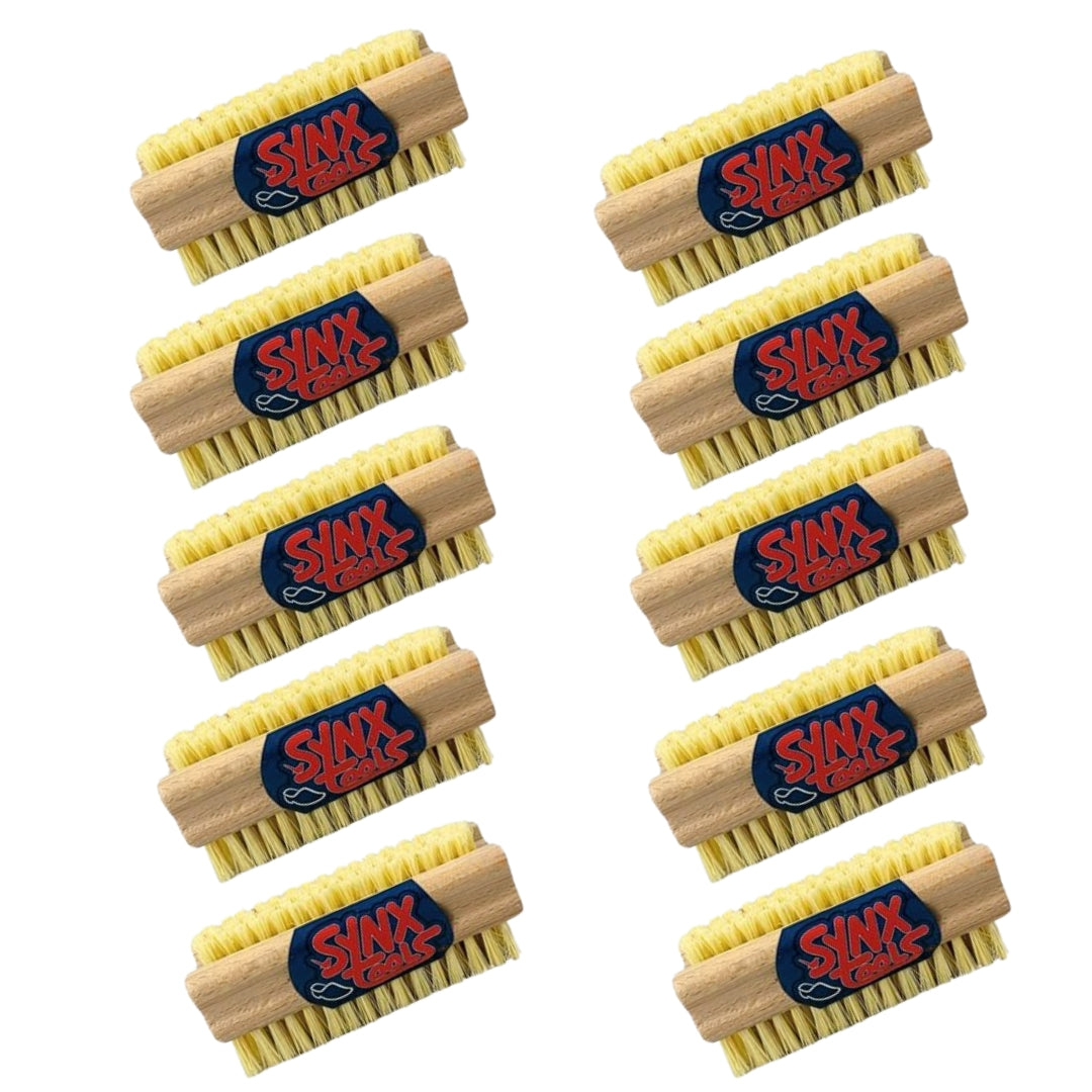 Synx Tools Nagelborstel hout set van 2 stuks - schrobborstels - nagel borstel - schrobbezem - nagelborstel hout - Voordeelverpakking