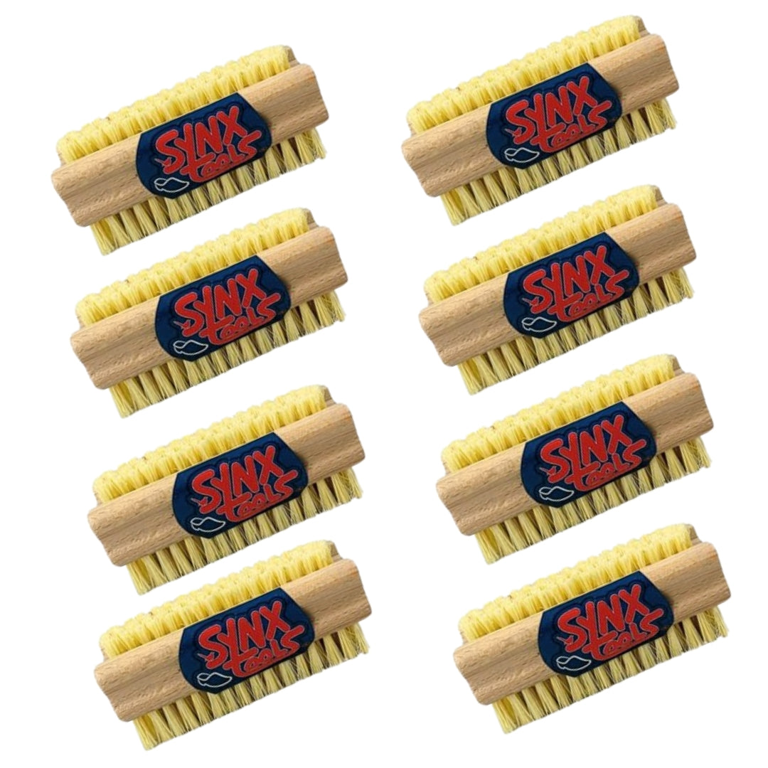 Synx Tools Nagelborstel hout set van 2 stuks - schrobborstels - nagel borstel - schrobbezem - nagelborstel hout - Voordeelverpakking