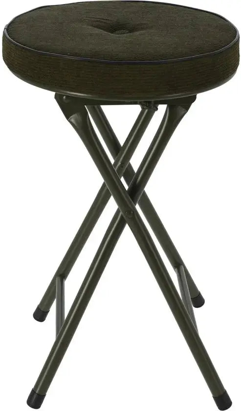 Tabouret/Chaise d'appoint - Pliable - Noir/bleu/Marron/Vert - Ribcord - D33 x H49 cm