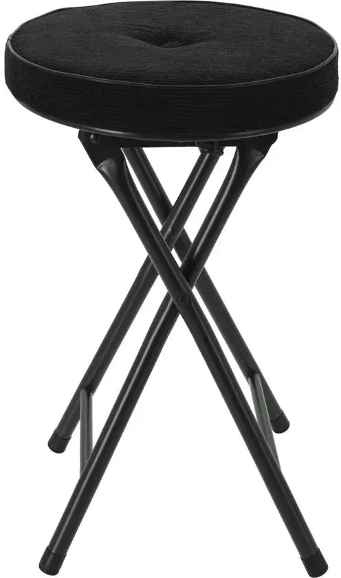 Tabouret/Chaise d'appoint - Pliable - Noir/bleu/Marron/Vert - Ribcord - D33 x H49 cm