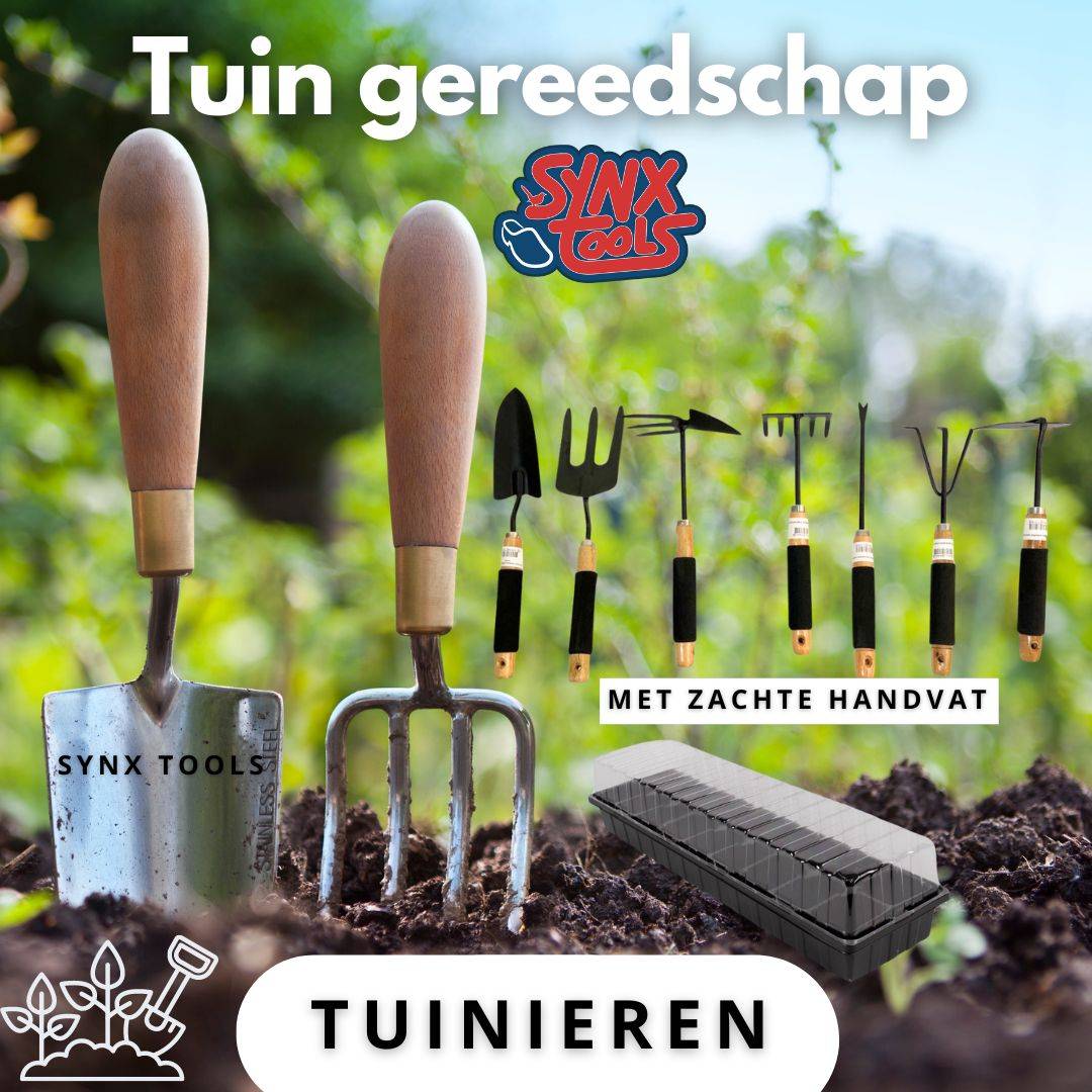 Synx Tools Tuingereedschap Set 7-delig - Schep, Schoffel, Harkje