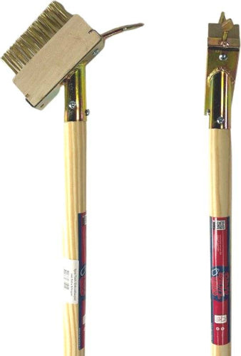 Stalen voegenborstel met 150 cm steel voor onkruid verwijderen