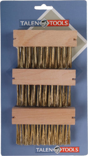 Talen Tools onkruidborstel set van 3 stuks in verpakking