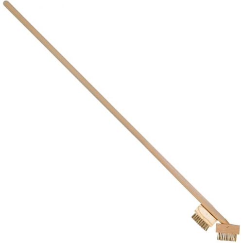 Voegenborstel met lange steel en staalborstel voor onkruidverwijdering