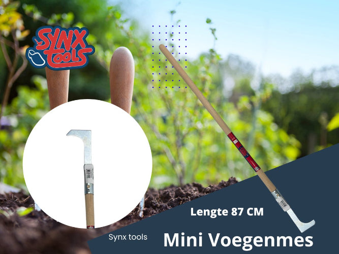 Synx Tools Mini Voegenmes met steel 87 cm in tuin