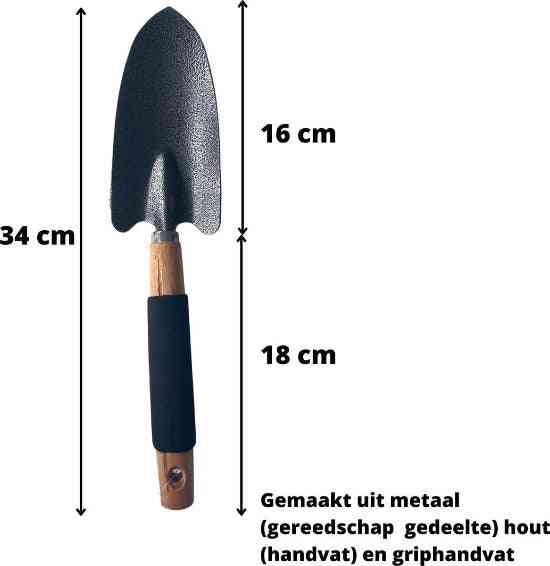 Tuingereedschap set - hark, tuinschepje en schoffel