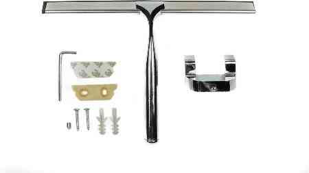 Synx Tools Essuie-glace de douche en acier inoxydable - Raclette de douche - Raclette de fenêtre - Raclette de fenêtre