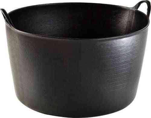 4x Synx Tools Flexibele Emmer/Zwarte Wasmand 45L |Cementkuip |Flexibele kuip