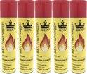 6x Aanstekergas / butaan gas 300 ml