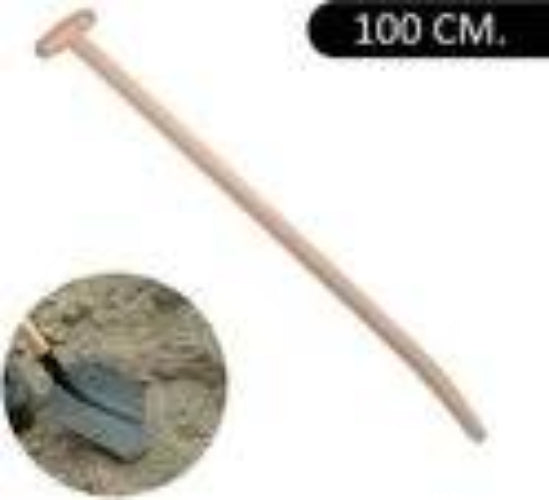 schopsteel gebogen 100 cm – houten steel voor schep of steekschop