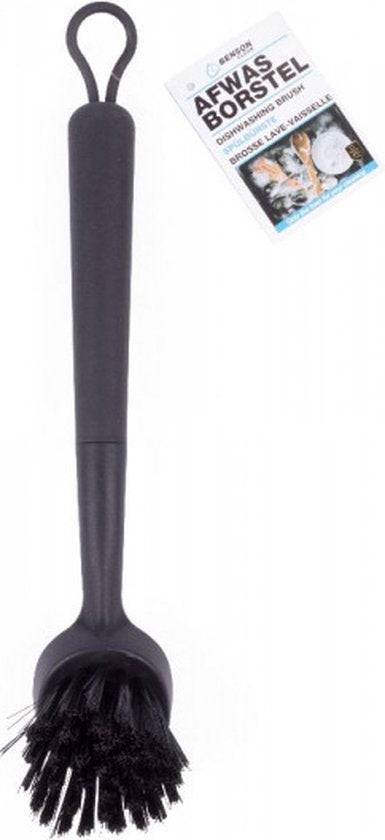 HS Home Afwasborstel - Zwart - Design Borstel - Rond