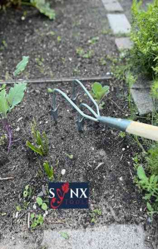 Synx Tools cultivator hark met steel – tuingereedschap voor cultiveren en grond losmaken