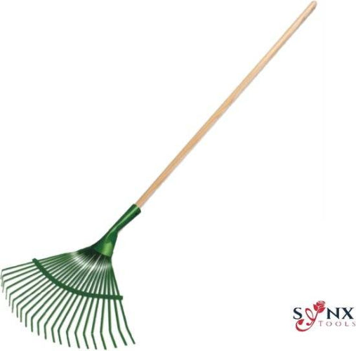 Synx Tools verstelbare bladhark met 150 cm steel – 22 tanden – werkbreedte 36-58 cm