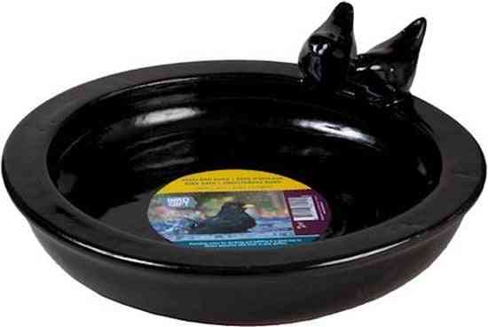 Tuinplus Vogelbad Rond Zwart (4)