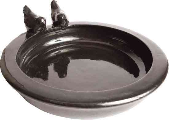 Tuinplus Vogelbad Rond Zwart (4)