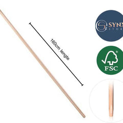 Bezemsteel 160 cm – stevige houten bezemsteel voor koppen van Synx Store