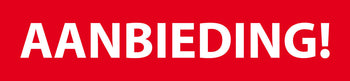 Red promotional bag with white stitching, large size, by Aanbieding.