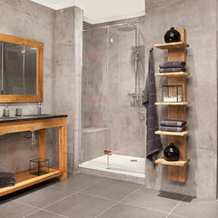 White ceramic bathroom set with modern design, includes soap dispenser.