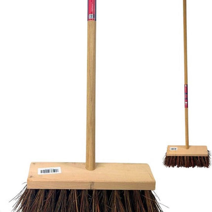 Voegenmes 150 cm en Synx Tools Stadsbezem 30 cm - Steel 150 cm - Harde natuurvezels - Straatbezem - Buitenbezem - Onkruidkrabber