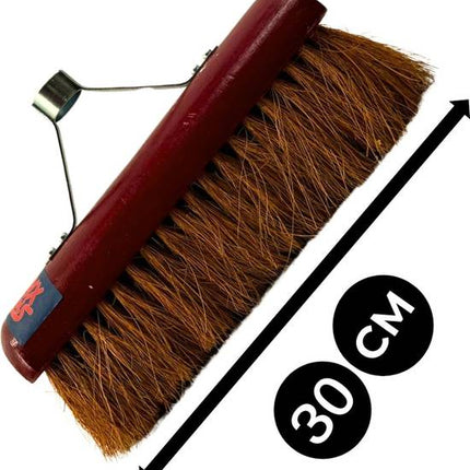 Synx Tools Besen Kokosnuss Raumkehrer 30 cm – Kokosbesen Rote Kappe – Raumkehrer – Kokosborsten – Besen innen – Kehrer – Ohne Griff