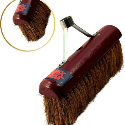 Synx Tools Besen Kokosnuss Raumkehrer 30 cm – Kokosbesen Rote Kappe – Raumkehrer – Kokosborsten – Besen innen – Kehrer – Ohne Griff