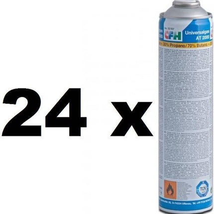 CFH gasflessen set 24x 400 ml butaan propaan navulling voor onkruidbrander