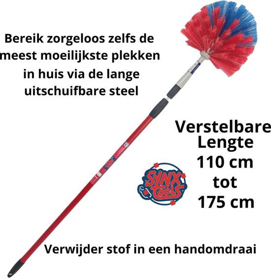 Ragebol met telescoopsteel voor schoonmaken van hoge plekken – Synx Store