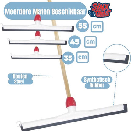 Vloertrekker in meerdere maten met houten steel