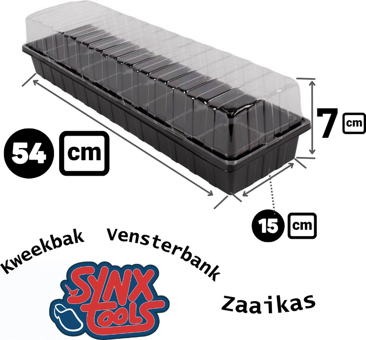 Synx Tools 4x Zaaikas Kweekbak Multi-Pack - Vensterbank Moestuin