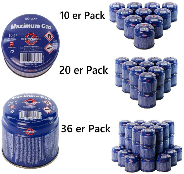 10x 360ML/190gram butane – propaan gasbus 6.7oz gaspatroon butaangas gasfles priktank camping gasvulling voor kooktoestel of bbq