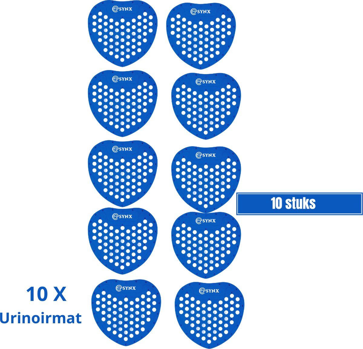Synx Urinoirmatje Frisse Geur - 10 stuks - Blauw - Anti-Spat WC Mat