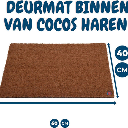 Synx Tools Fußmatte Outdoor / Indoor Cocos – Outdoor-Fußmatte – Outdoor-Matte – 40 x 60 cm