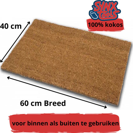 Synx Tools Fußmatte Outdoor / Indoor Cocos – Outdoor-Fußmatte – Outdoor-Matte – 40 x 60 cm