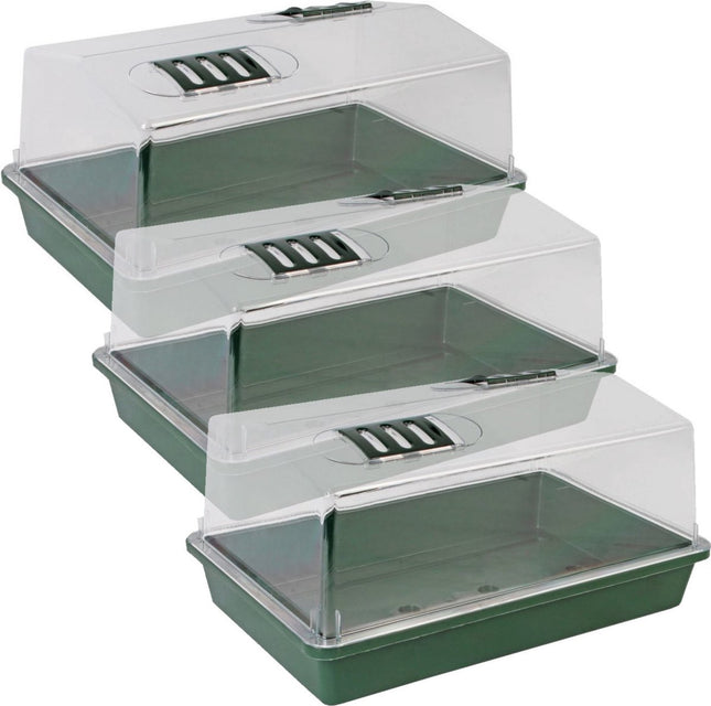 3x pièces Synx Tools boîtes de culture/armoires d'élevage avec couvercle 38 x 24 x 18 cm - Boîte de jardinage/potager - Articles de potager