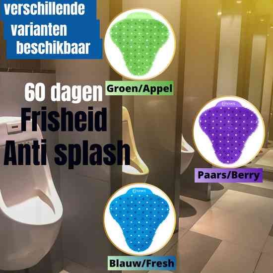 Synx Tools Urinoir 2 Stuks - rooster - Blauw - met Mint geur Anti spat mat WC - Toilet Mat - Blauw - Frisse geur - Anti Splash Mat - Wc Rooster - Urinoirrooster