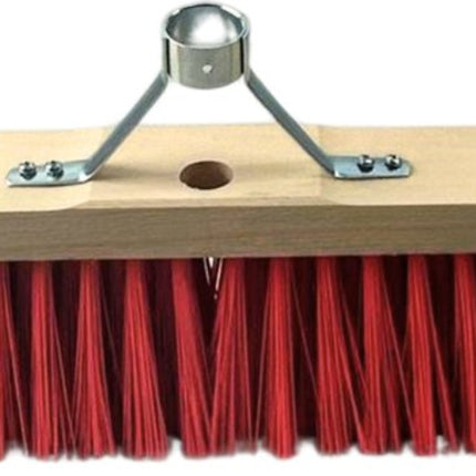 nylon buitenbezem 60 cm zonder steel met stalen houder