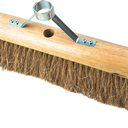 Synx Tools Coco Broom lâche 50 cm Balai de chambre avec support de manche - Poils de coco - Poils doux - Balai d'intérieur - Balai en noix de coco - sans manche