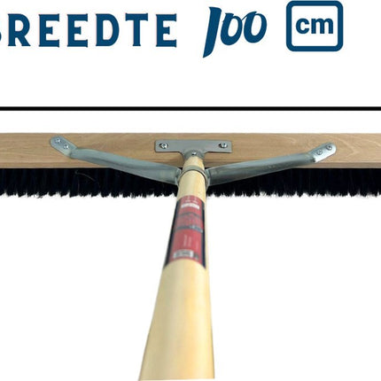 Synx Tools paardenhaar 100 cm & Synx Tools Stoffer en blik set van 2 - paardenhaar /kamerveger - bezemsteel 150 cm - stoffer en blik Verstelbaar steel tot 121 cm